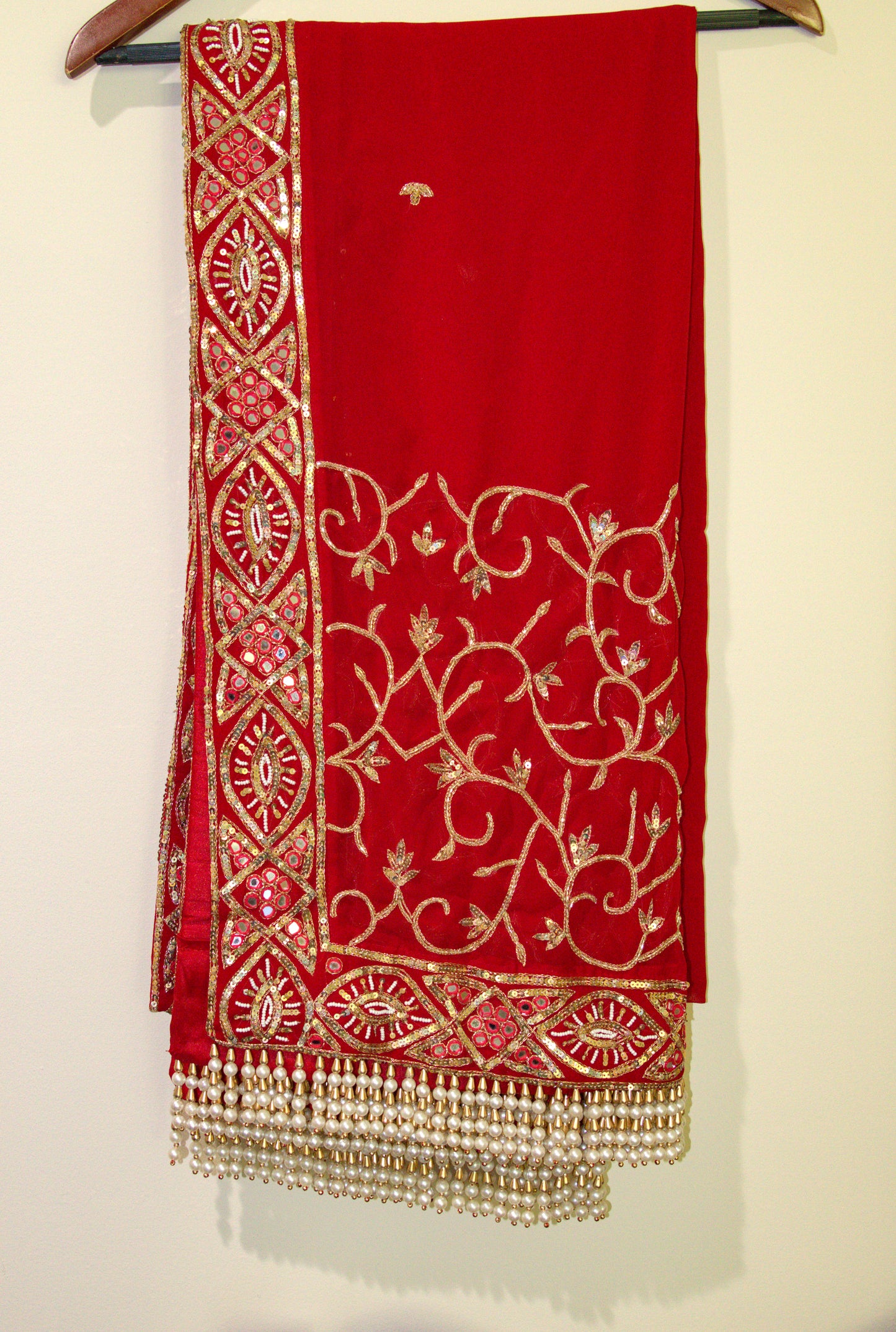 Red Lehenga Choli with Handwork