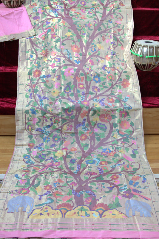 Tree of Life Allover Paithani Sari