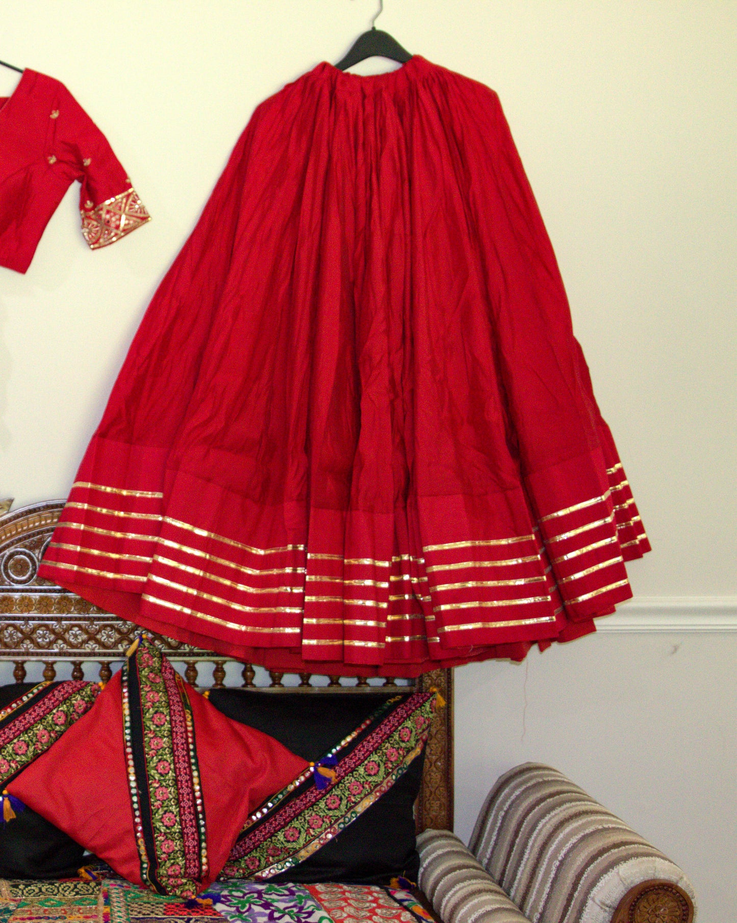 Red Lehenga Choli with Handwork